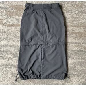 VINTAGE Y2K Nike ACG Maxi Cargo Skirt Gray Technical Convertible Zip, XL 16-18